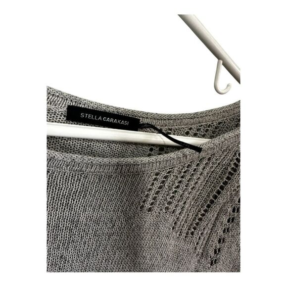 Stella Carakasi grey cotton blend long sleeve asymmetrical pullover ligh… - Picture 13 of 14